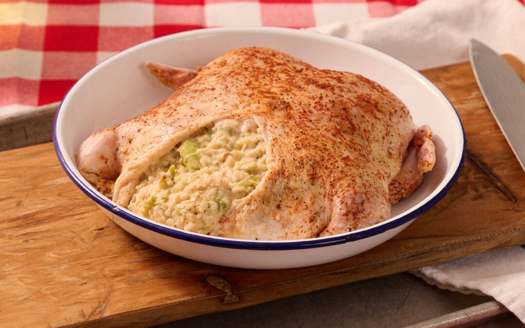 Deboned Chicken stuffed with Broccoli & Cheese Casserole