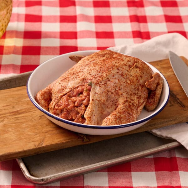 Deboned Chicken stuffed with seasoned ground pork